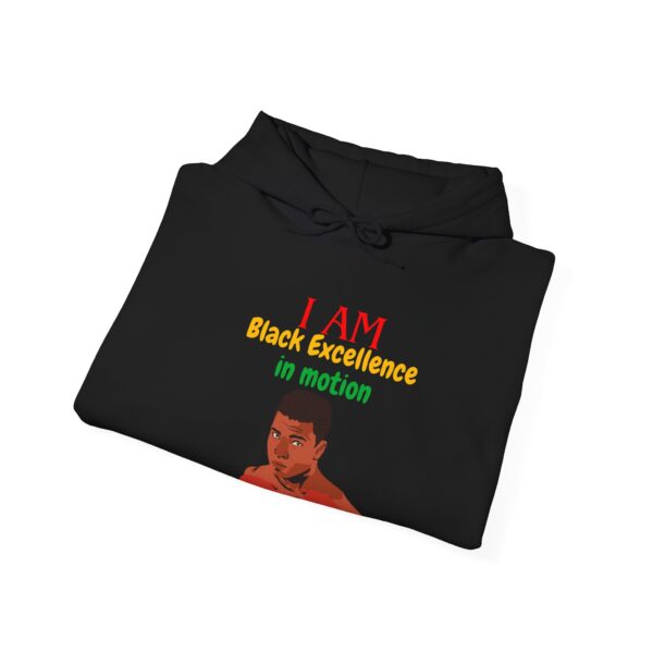 I AM Black Excellence in motion - Aksan Fos Unisex Heavy Blend Hooded Sweatshirt - Image 5