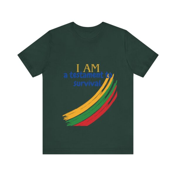 I AM a testament to survival (Black History Month Collection) - Aksan Fos T-Shirt - Image 5